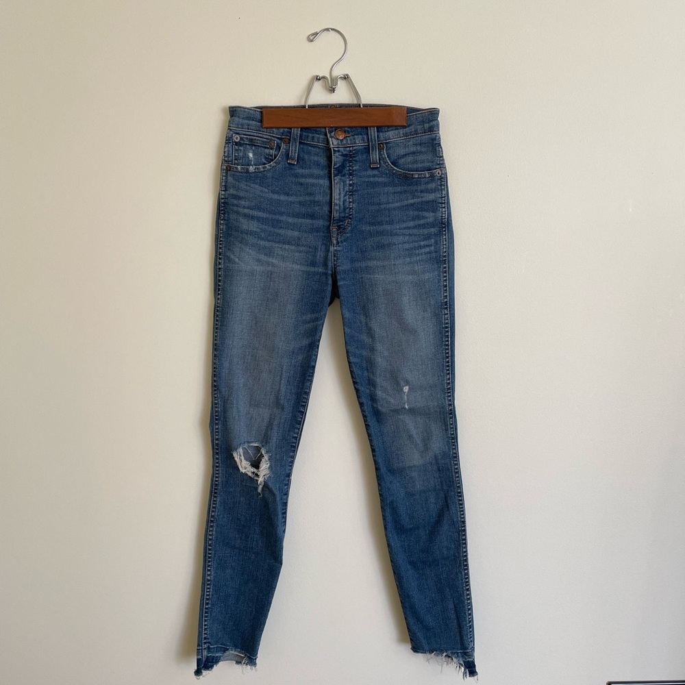 Madewell 10” High-Rise Skinny Jeans Distressed